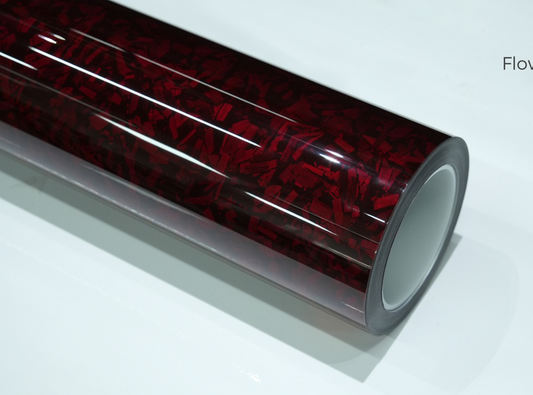 Flower Carbon Red Car Wrap | Vinyl & TPU Film